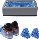 Automatic Shoe Cover Dispenser with 200 Pcs Disposable Shoe Covers, Booties for Portable Machine Fits Size Up to 11 US men or women and up for Home, Factory (Grey)