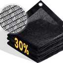 VICLLAX 30% Shade Cloth, 6x6FT Durable Black Mesh Trap with Every 3 FT Grommet, Sun Shade Fabric Netting for for Plants Cover, Greenhouse, Chicken Coop, Barn Kennel, Garden Patio
