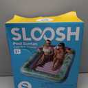 SLOOSH Inflatable Tanning Pool Lounger Float, 85" x 57" Extra Large Pool Floats Adult with Pillow, 4 in 1 Suntan Tub Raft Floatie,Sunbathing Bed Lounge for Water Blow Up Ball Pit, XL-Cyan Pink