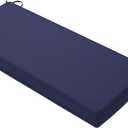 Favoyard Outdoor Bench Cushion 42 x 18 Inch Waterproof Patio Furniture Cushions 3-Year Color Fastness Garden Sofa Settee Couch Swing Pads with Handle and Adjustable Straps, Blue