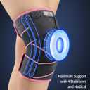 ABYON Knee Brace for Women Plus Size for Meniscus Tear, ACL, Arthritis.Knee Braces with Dual Side Stabilizers & Crossed Compression Straps Maximum Support for Knee Pain Relief and Fast Recovery - Please Check Sizing Video Before Buying
