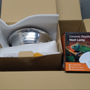 Simple Deluxe 150W Ceramic Reptile Heat Lamp Bulb & 150W Clamp Light with 8.5" Aluminum Reflector Combo for Amphibian Pets, Silver 2024 Version