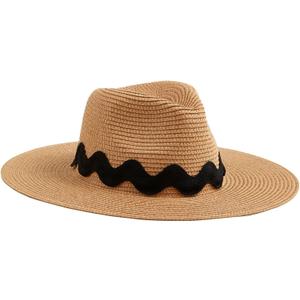 Mud Pie Women's Mud Pie Women's RIC Rac Fedora (4" x 14 1/2" dia, Brown)