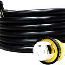 MARVINE Cable 25FT 50 Amp RV Extension Cord Male 14-50P to SS2-50R Locking Female as Marine 50 Amp Cord Heavy Duty STW 6/3+8/1 with LED Power Indicator