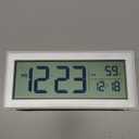 ALANAS Battery Operated Alarm Clock, Portable Digital Clock with Large Display, Snooze, Temperature & Date, Auto-Dim Night Light for Easy Reading, Ideal for Seniors, Kids, Bedroom, Travel, Nightstand (White)