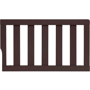 Dream On Me Toddler Guard Rail for Convertible Crib, Solid Wood Bed Rail for Toddler Bed Conversion, Chocolate Chip