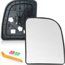 Right Passenger Side Power Heated Mirror Glass Compatible with Ford F250 F350 F450 1999-2007, E150 2002-2004, E350 2002-2019, E450 2002-2017, Excursion 2000-05 Replacement Outer View Mirror