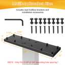 Dual Mailbox Spreader Bar for Double Mailbox Applications， Heavy-Duty Steel Mailbox Mounting Bracket ， Dual Mailbox Adapter Plate (18"X5") Fit for 4x4 Wood/Metal Posts Mail Box Mounting for Outside