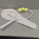 Tennis Racket - Super Value Set with Pre-Strung, Comfortable Handle, 27'' Tennis Racquet for Adults, Includes 3 Tennis Balls, 2 Overgrips and 1 Tennis Bag (Blue)