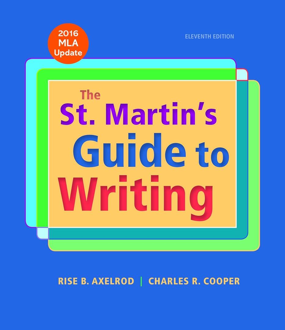 The St. Martin's Guide to Writing with 2016 MLA Update - Paperback