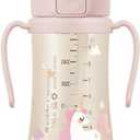 GROSMIMI Flip Top Spill Proof Sippy Cup, PPSU, BPA Free, 10 oz, Stage 2 Straw for Toddlers (Unicorn)