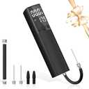 Electric Ball Pump - Portable Air Pump with LED Light, Precise Pressure Gauge and Digital LCD Display for Basketball, Soccer Ball, Volleyball, Football, Fast Inflation of Sports Ball (Max 18 PSI) (Black)