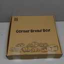 Goozii Corner Bread Box for Kitchen Countertop, Black Bread Storage Container for Homemade Bread, Two Layer Breadbox under Cabinet Mount, Large Bread Holder for Kitchen Counter, Pantry Shelf
