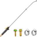 Sprayer Wand,Adjustable Universal Sprayer with 3/8" Brass Barb, Stainless Steel Replacement Sprayer Wand with Shut off Valve (36 Inches Sprayer Wand)