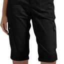 Bermuda Cargo Shorts for Women with 6 Pockets Knee Length Twill Half Casual Dressy Shorts Pants Bottoms (XX-Large)
