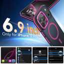 Magnetic 3 in 1 for iPhone 17 Pro Case, [Omni-Directional Protection] with 1x Screen Protector + 1x Camera Cover, [Seamless Work with Magsafe] Shockproof Slim Thin Case for iPhone 17 Pro Hot Pink