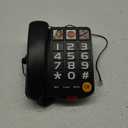 Sangyn Landline Phones for Seniors with Large Button Corded Telephone for Home with Amplified Loud Ringer Volume Adjustable One-Touch Dialing Big Button Telephones for Visually Hearing Impaired,Black
