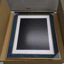 Suede 10x13 Frame - Single Frame, Christmas Elegant Navy 10 x 13 Poster Frame with Mat for 8.5x11, 10x13 Picture Frames for Artwork, Puzzles, Photos and Movie Posters