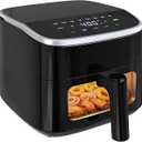 Air Fryer 4QT, Compact Airfryer with Interior Light and Easy View Window, 8 Custom Cooking Presets & Digital Touchscreen, Nonstick Basket for Air Fry, Roast, Broil, Reheat, Dishwasher Safe