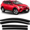 Tape-on Extra Durable Rain Guards for Toyota RAV4 2013-2018 SUV, Window Deflectors, Vent Window Visors, 4 Pieces - 120055