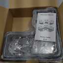 Nieifi Adhesive Corner Shower Caddy Shelf Basket Rack with Hooks, Rust Proof Stainless Steel Bathroom Shelf Shampoo Holder No Drilling (Gray) (Grey)