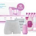 Frida Mom 11pc Postpartum Essentials Kit Gift Set, Hospital Bag Must Haves for New Mom, Includes 4 Disposable Postpartum Underwear, 4 Ice Maxi Pads, Perineal Healing Foam & 24 Pad Liners & Peri Bottle