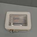 Aveniee Large Clear Makeup Bags, Double Layer Cosmetic Bags with Separate Brush Compartment, Travel Toiletry Bag Cosmetic Train Case, Travel Accessories Organizer for Women(2 Layers, White)