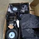 Heavy Duty Steel Garden Cart Large Size with Liner and Iron Frame,Steel Frame Dump Cart with Removable Sides,660lbs Capacity Black