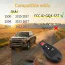 Simple Sync DIY Remote Key Fob Replacement Kit Compatible with Dodge Ram 1500 2500 3500 (2013-2017) - FCC ID: GQ4-53T, Includes 3 & 4-Button Pads, No Pro Tools Require