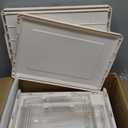 4 Tier Plastic Storage Bins with Lid 23QT, Stackable Storage Containers with Wheels, Folding Storage Boxes, Stackable Storage Bins, Closet Organizers and Storage for Living Room,Office,Dorm