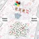 Yun-aeon Mahjong Mat 32.6"x32.6" - Aesthetic Soft Floral Pattern Non-Slip Mahjong Mat, Waterproof Table Protector for Card Games, Poker, Dominoes & Board Games, with Dice & Velvet Bag
