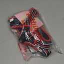 rabbitgoo Dog Harness No Pull with 2 Leash Clips, Adjustable Soft Padded, Reflective Oxford No Choke Pet Vest with Easy Control Handle for Large Dogs, Black & Red, L