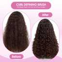 2 x Curl Defining Brush  Curly Hair Brush for Wet or Dry Use  Detangles Knots, Reduces Frizz  Styling Tool for All Hair Types, Unisex (Watercolor pink)