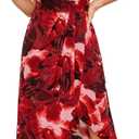 SCOMCHIC Women's Plus Size Sleeveless Spaghetti Strap Cowl Neck Dress (XL)