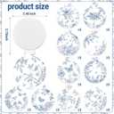 50 Pcs Blue Porcelain Compact Mirror Bulk Small Pocket Purse Round Mirror Portable Folding Makeup Blue Porcelain Mirrors Gifts for Women Coworker Employee Teacher