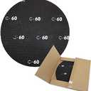 HUAALIUCHE 17" Sanding Screen Discs - Mesh Floor Sanding Screen - Black Silicon Carbide - for Wood Floors (10 Pack, 60 Grit)