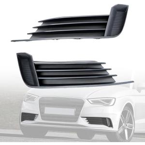 XQSMWF 1 Pair Bumper Grills Lower Front Left and Right Side Fit for Audi A3 S3 2013-2017, Replace 8V58076829B9 8V58076819B9 AU1038141 AU1039141, Front Bumper Fog Lamp Light Grille Cover Bezel Trim