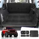 Rongtaod Cargo Mat Compatible with 2021-2024 2025 Ford Bronco 4 Door Trunk Mat Cargo Mat Cargo Liner Back Seat Cover Protector 2023 Bronco Accessories (Trunk Mat+Backrest Mats)