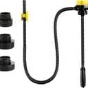 3.2 GPM Cordless Fuel Transfer Pump Battery Powered with 51'' Hose, Compatible with DeWalt 20V & Milwaukee 18V Batteries, 3-size adapters, Auto-Stops Portable Fuel Pumping for Lawn Mowers, Boats, Cars