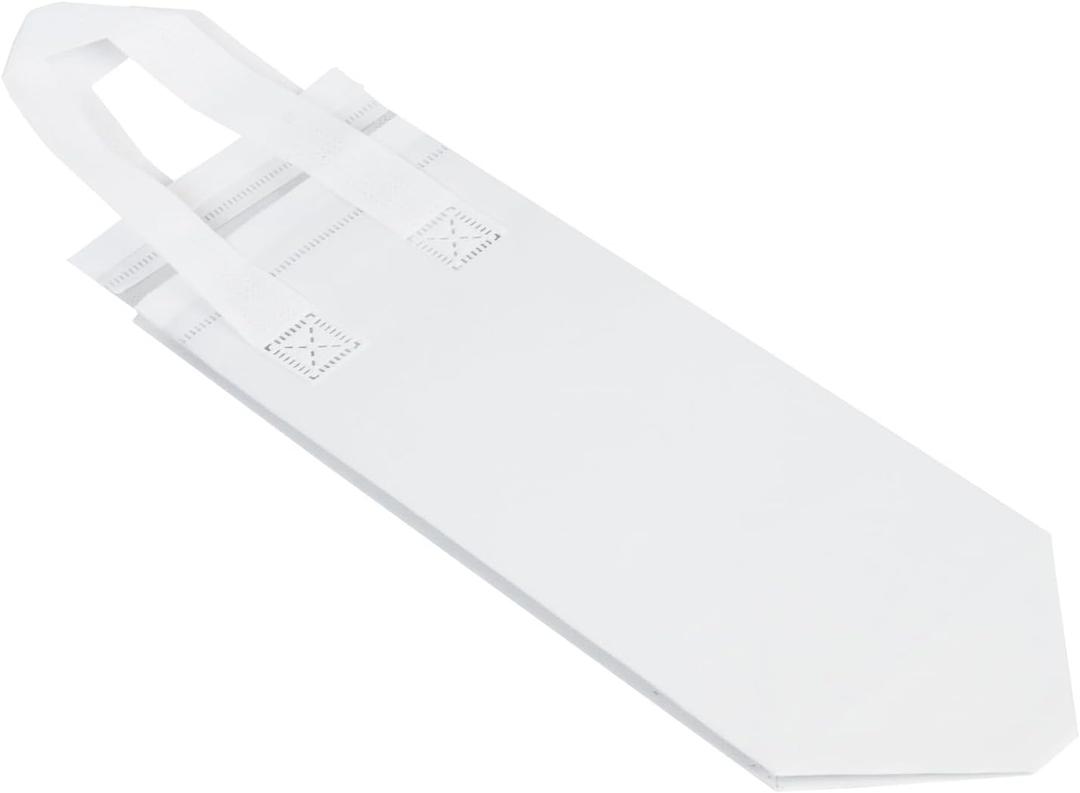 Restaurantware Insulated Delivery Bags 100 Count 4.724 x 3.937 x 11.024 Inches Nonwoven Take Out Bags For Food With Sturdy Handles, White Insulated Grocery Bags Tamper-Evident Foldable