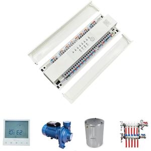 8-Zone Underfloor Heating Control Hub - Central Manifold Wiring Centre for Water Radiant Systems, Compatible with Smart Thermostats (120V/240V)