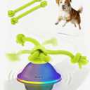 Smart Interactive Dog Toys, Automatic Moving and Rolling Dogs Ball with Rope, Motion-Activated Squeaky Ball for Small Medium Dogs for Boredom, RGB Lights, stimulating Sound, Voice Recording