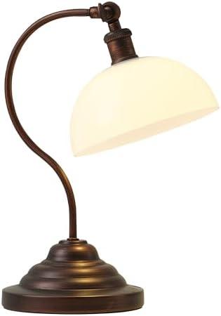 KARTOOSH Cordless LED Table Lamp, 180° Swing Arm Desk Lamp, Rechargeable, Dimmable/3 Color/Memory Function, Vintage Rechargeable Table Light for Living Room,Bedroom,Bedside, Oil Rubbed Bronze