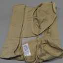 BRABIC Womens' Seamless Sleeveless V-Neck Bodysuit Shapewear Tummy Control (3X-Large-4X-Large, Beige Brief)