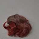 Long Curly Wavy Silver Grey to Red Wig Middle Part Natural Looking Synthetic Cosplay Wig for Women