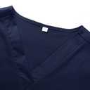 Women's V-Neck Scrub Top with 3 Pockets  Comfortable, Durable, Stretch Medical Uniform