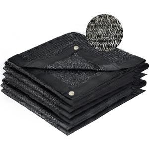 SUNNY GUARD 70% Shade Cloth, 6x12ft Mesh Tarp with Grommets, Shade Tarp for Garden, Plant, CanopyPatio, Blackhouse, Pergola,Black (6FTx12FT)