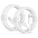 Car Carplay Cable for iPhone 17/17 Pro/Air/16e/16/15 Pro Max/Plus Cable, 2Pack USB A to USB C for CarPlay USBC Cord, iPad, Galaxy, Pixel, Android Accessories Charging Wire Type-C Car Charger Cord 3FT (White)