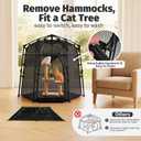 Catio Outdoor Cat Enclosure Pop up Cat Tower Tent Cat Playpen w/Breathable Mesh Portable Catio Kitten Pet Animal Play Pen Indoor Enclosed Kitty Patio Balcony Camping(Hexagonal,XL)