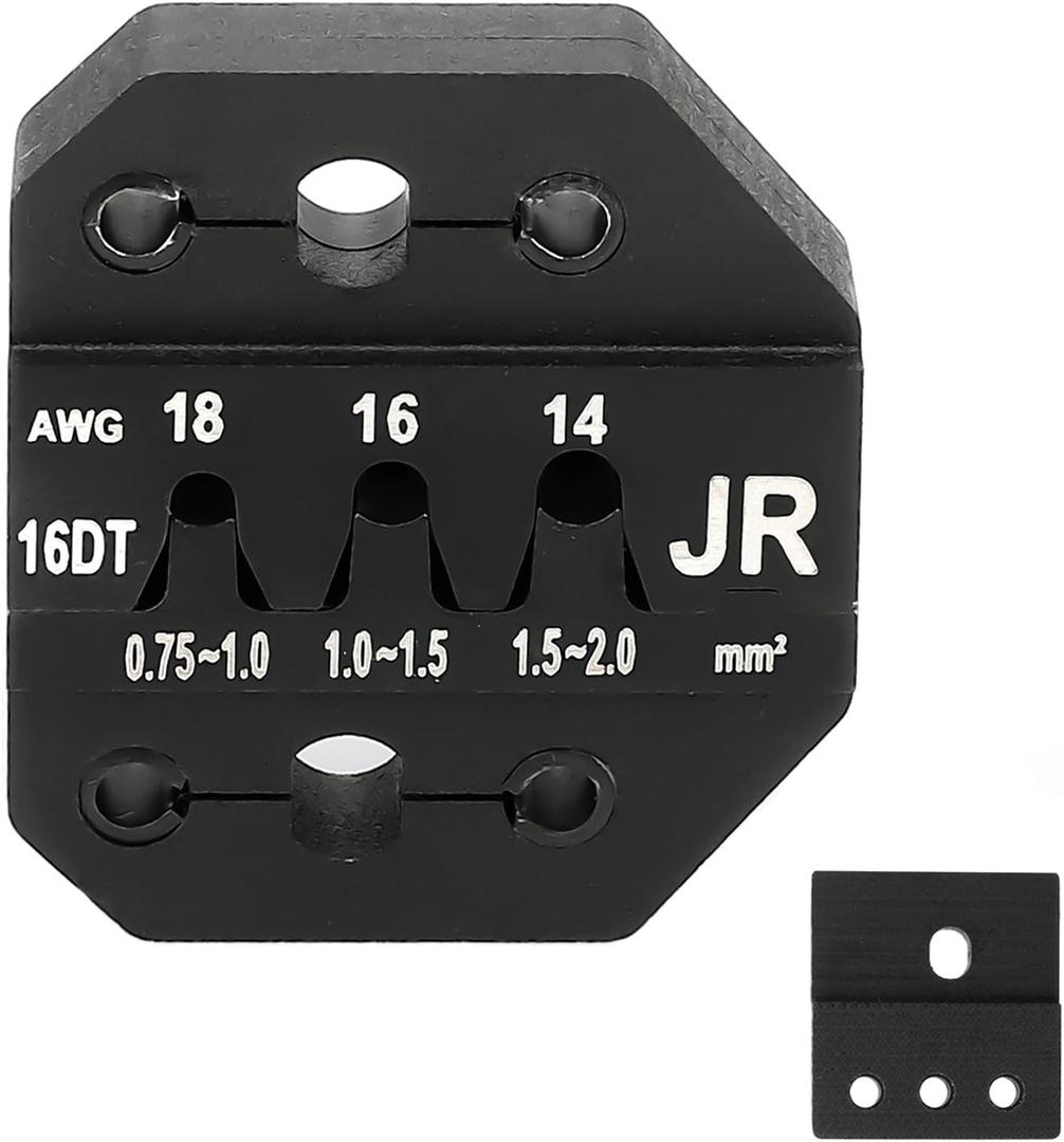 JRready ACT-16DT Crimp Die for Open Barrel Crimping Tool ACT-LY Frame, Deutsch DTM Connector Pin Crimp Die for Size 16 Stamped Contacts(14-18AWG)